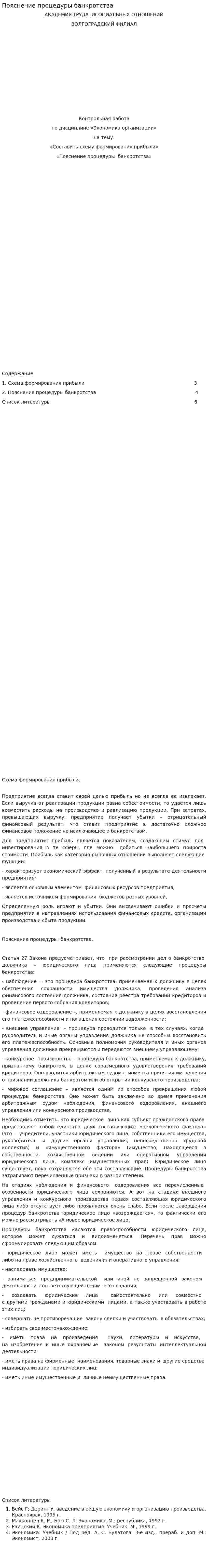 Пояснение процедуры банкротства