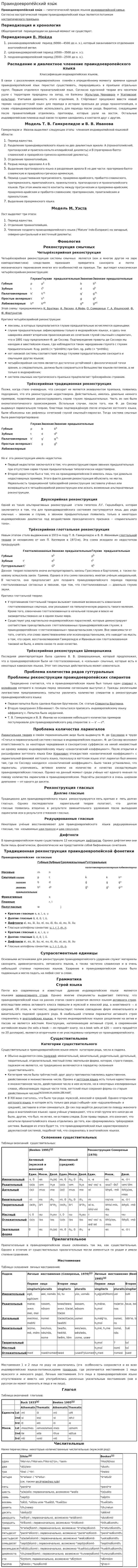 Праиндоевропе́йский язы́к