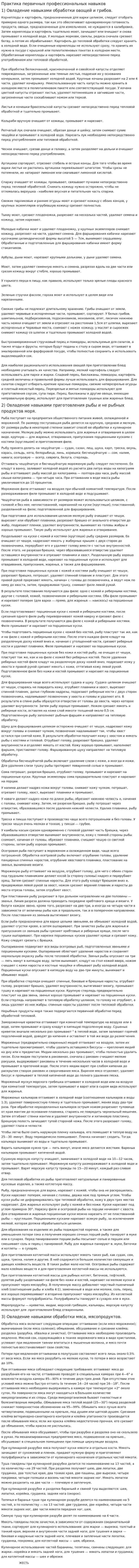 Практика первичных профессиональных навыков