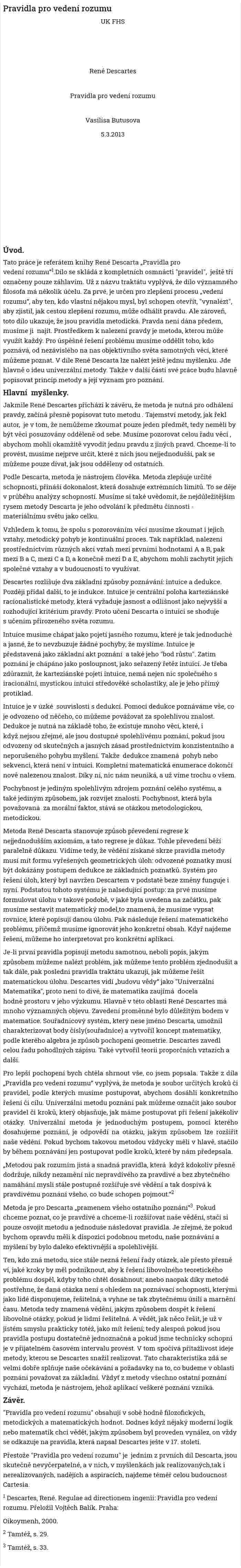 Pravidla pro vedení rozumu