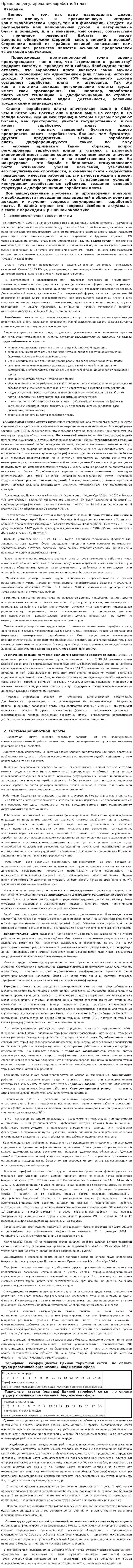 Правовое регулирование заработной платы. 5
