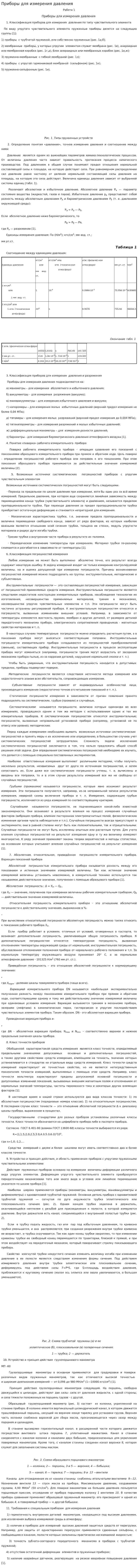 Приборы для измерения давления. 7