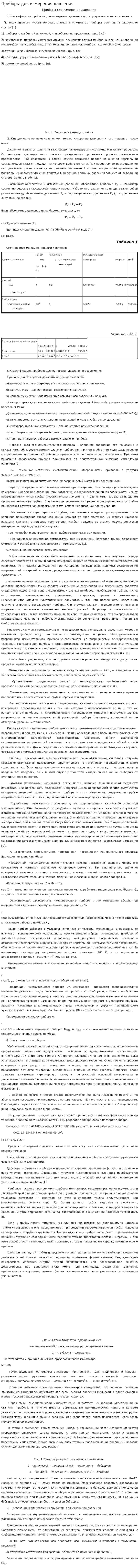 Приборы для измерения давления. 4