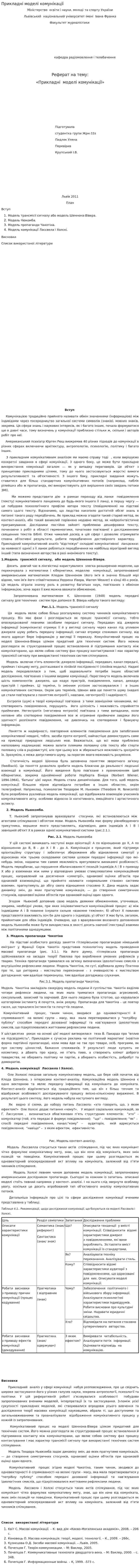 Прикладні моделі комунікації