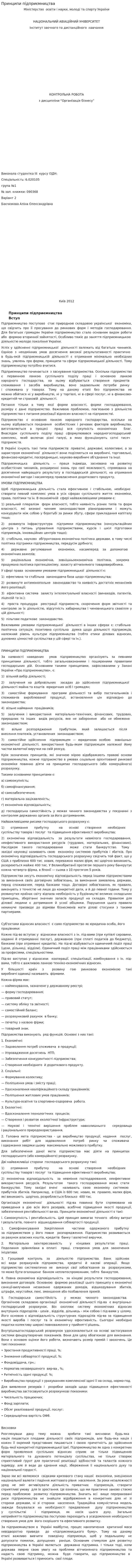 Принципи підприємництва