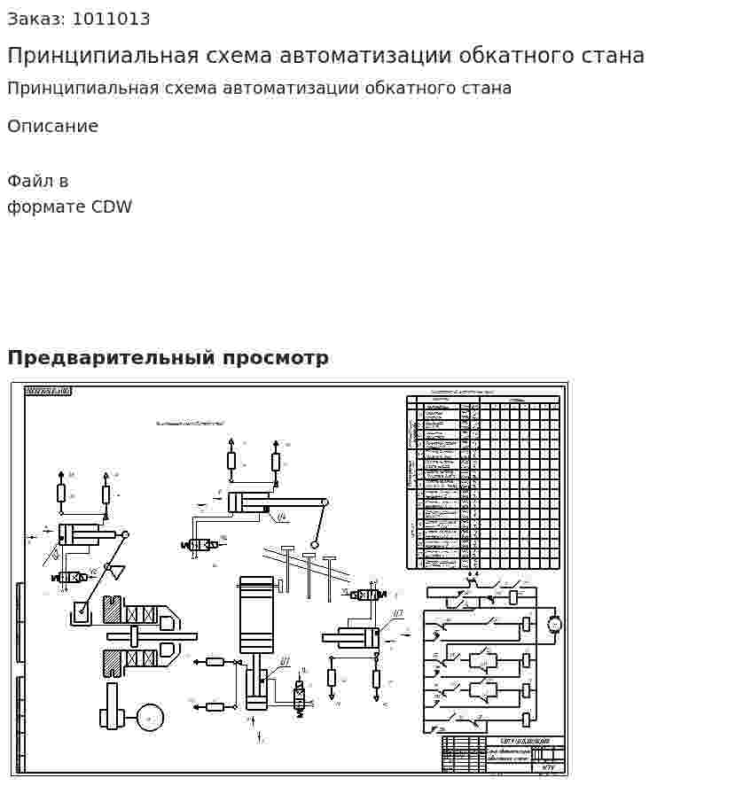 Принципиальная схема автоматизации обкатного стана 
