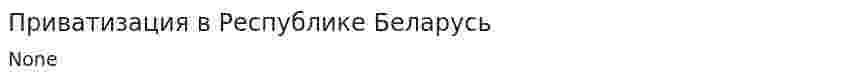 Приватизация в Республике Беларусь. 4