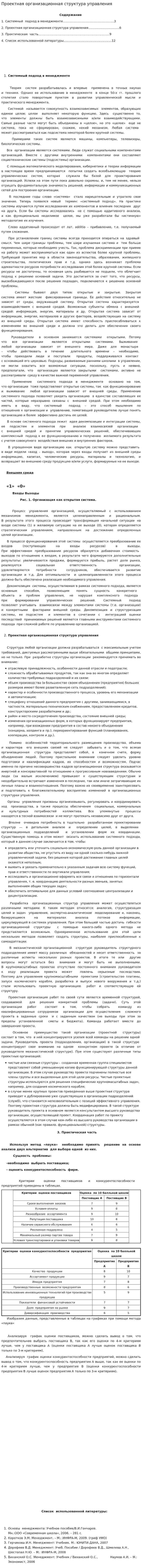 Проектная организационная структура управления