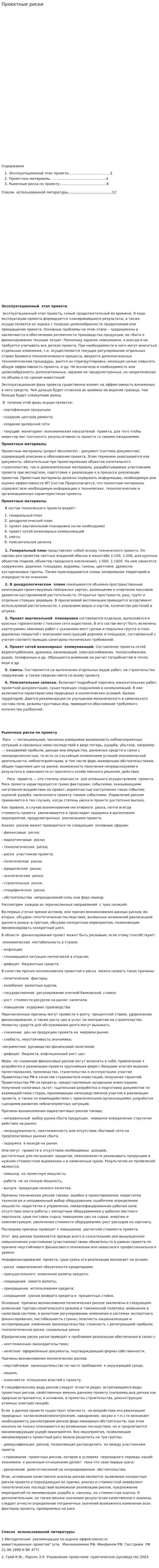 Проектные риски