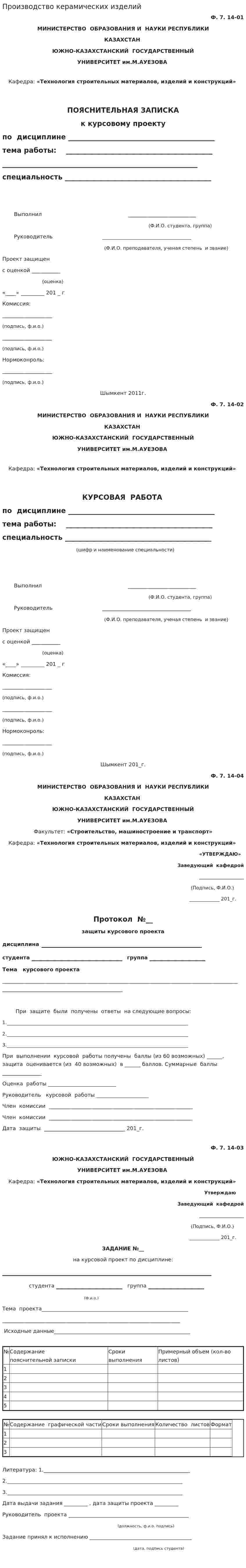 Производство керамических изделий
