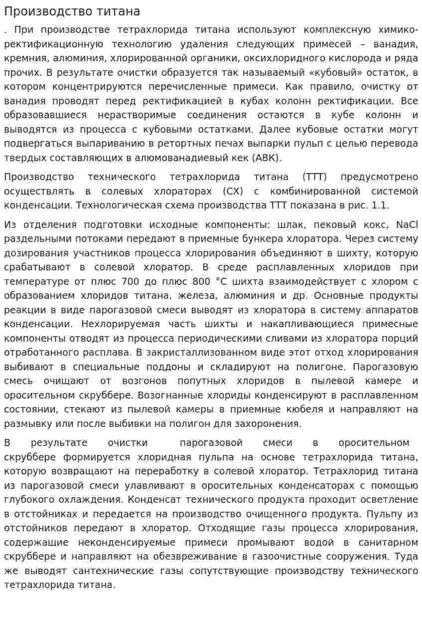 Производство титана