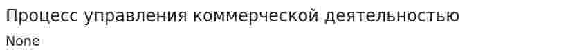 Процесс управления коммерческой деятельностью. 2
