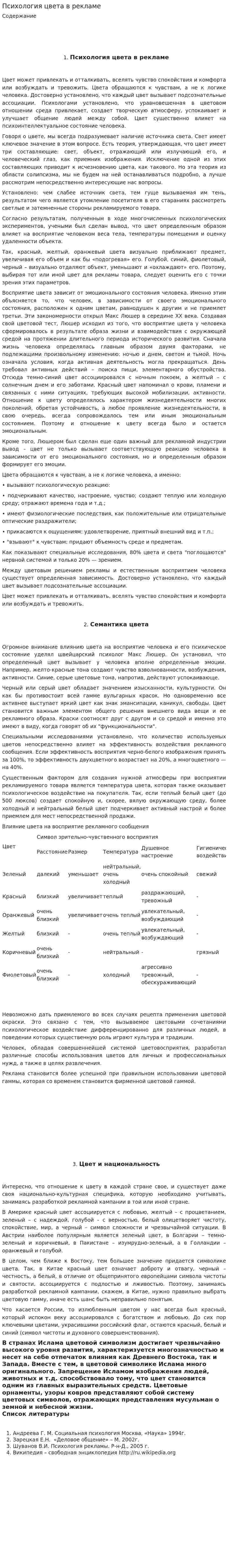 Психология цвета в рекламе. 2