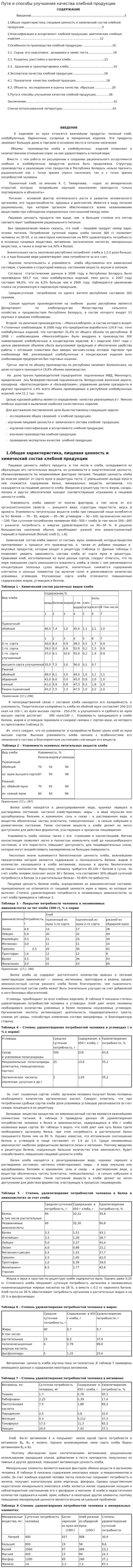 Пути и способы улучшения качества хлебной продукции
