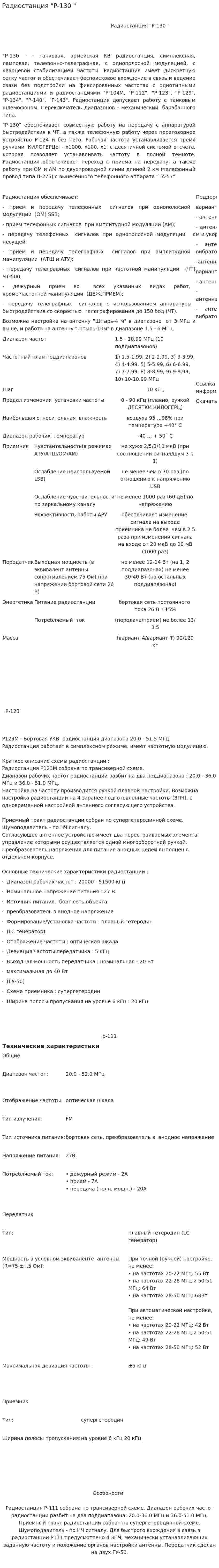 Радиостанция "Р-130 "