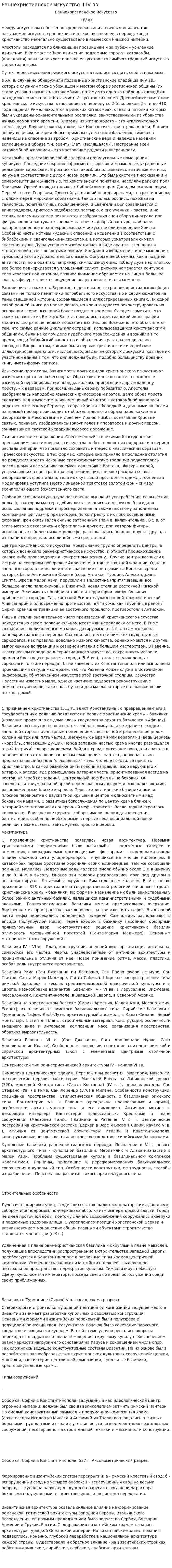 Раннехристианское искусство II-IV вв