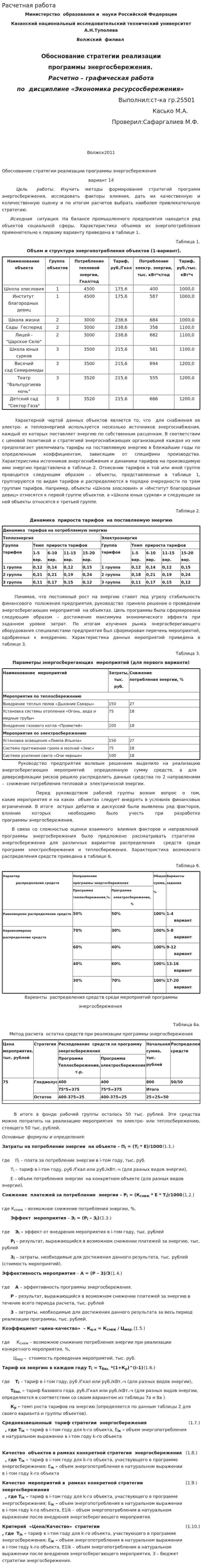 Расчетная работа