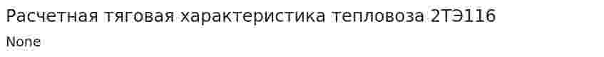 Расчетная тяговая характеристика тепловоза 2ТЭ116