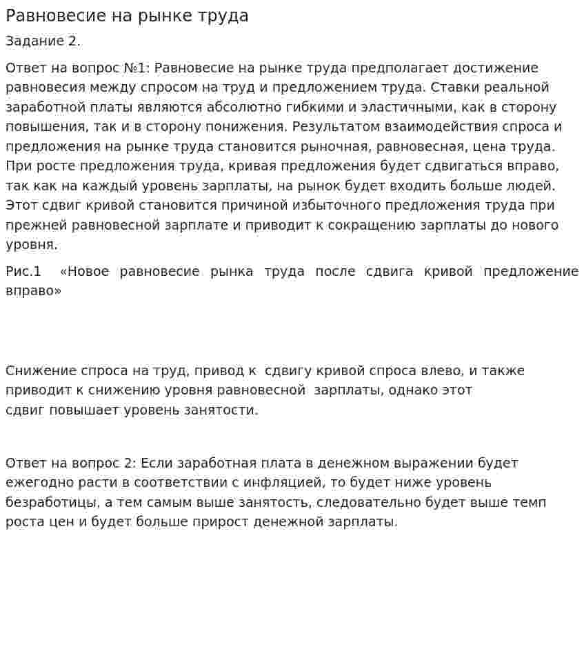 Равновесие на рынке труда
