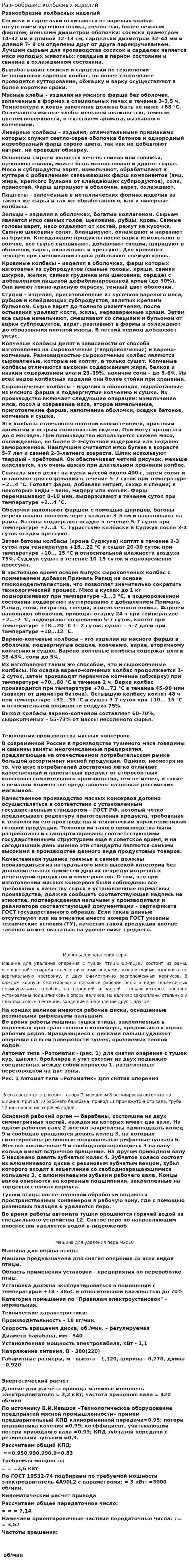 Разнообразие колбасных изделий