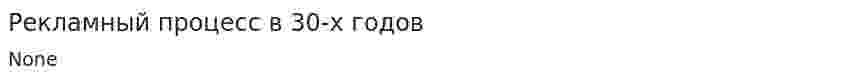 Рекламный процесс в 30-х годов