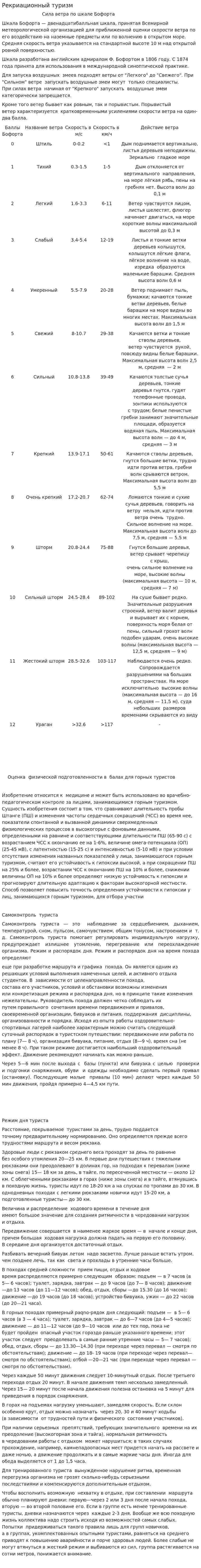Рекриационный туризм