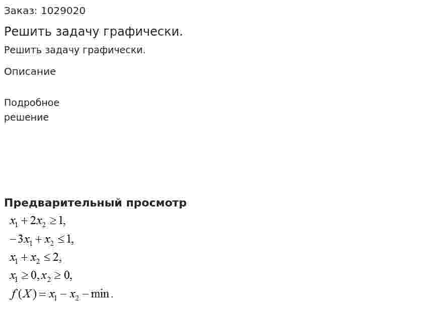 Решить задачу графически. 