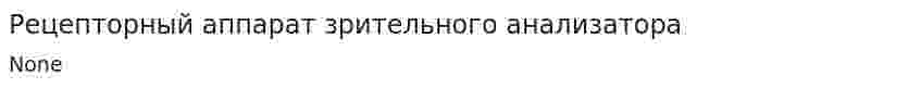 Рецепторный аппарат зрительного анализатора