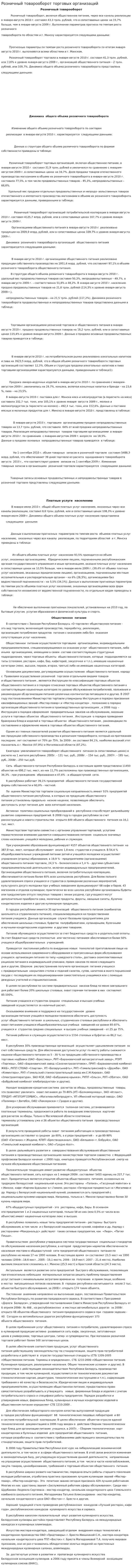 Розничный товарооборот торговых организаций