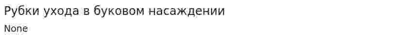 Рубки ухода в буковом насаждении