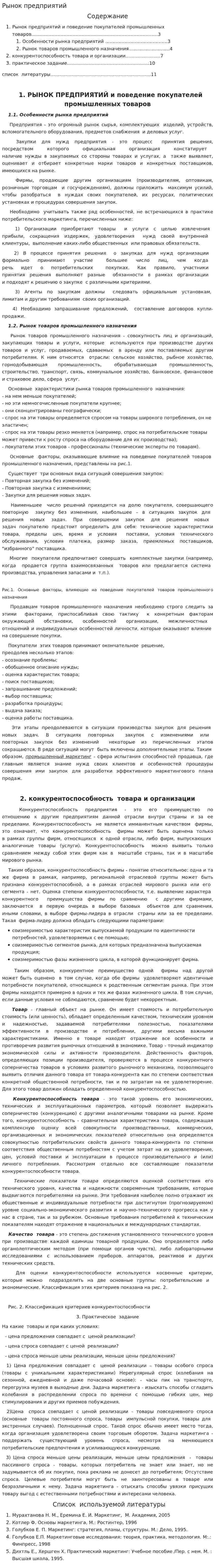 Рынок предприятий