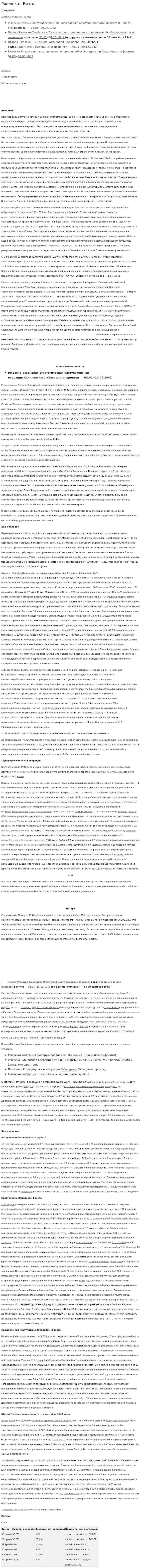 Ржевская Битва