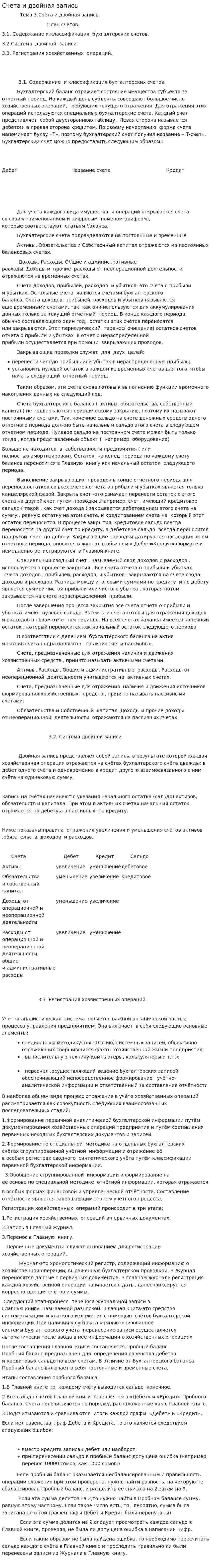 Счета и двойная запись. 5