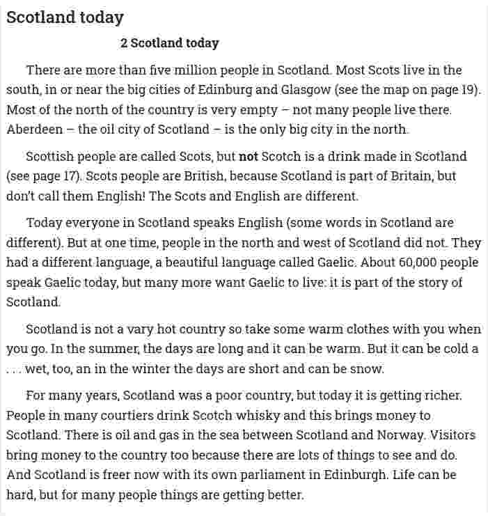 Scotland today