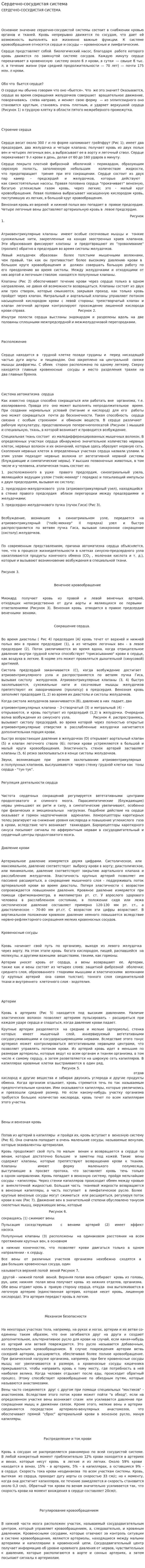 Сердечно-сосудистая система. 7
