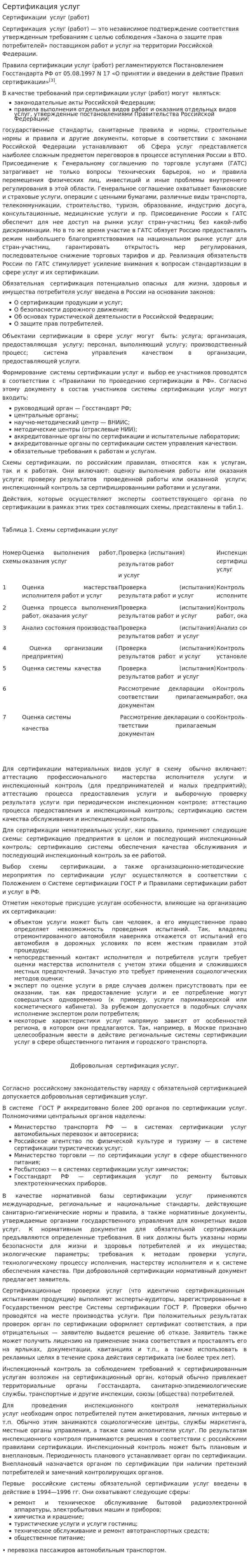 Сертификация услуг. 4