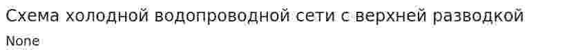 Схема холодной водопроводной сети с верхней разводкой