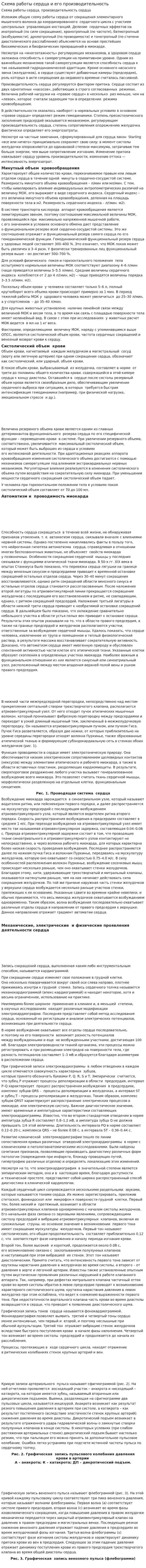 Схема работы сердца и его производительность