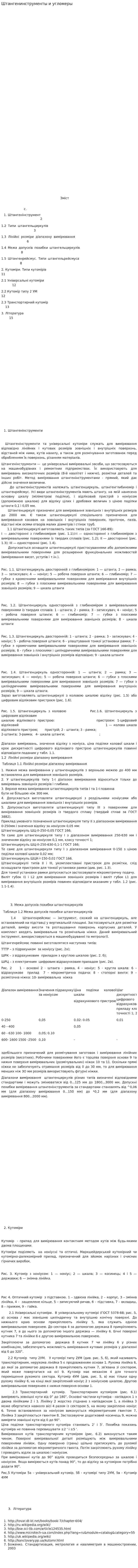 Штангенинструменты и угломеры