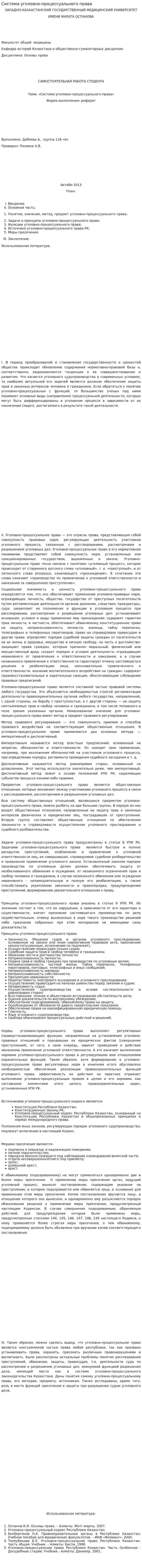 Система уголовно-процессуального права. 2