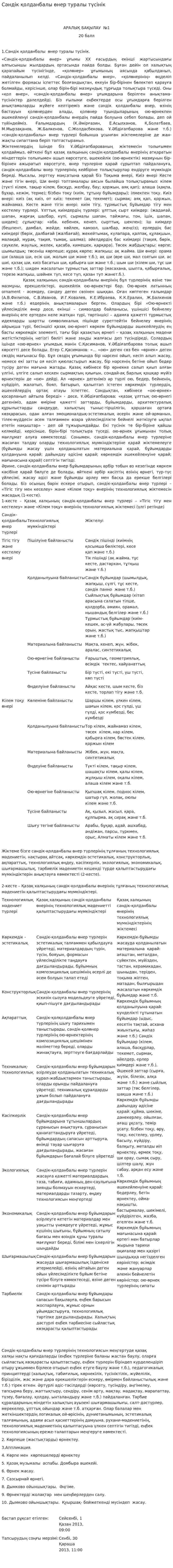Сәндік қолданбалы өнер туралы түсінік