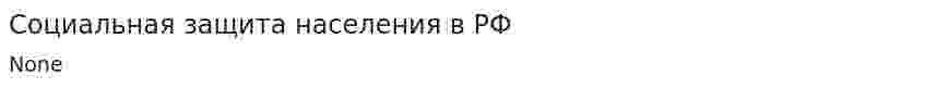Социальная защита населения в РФ