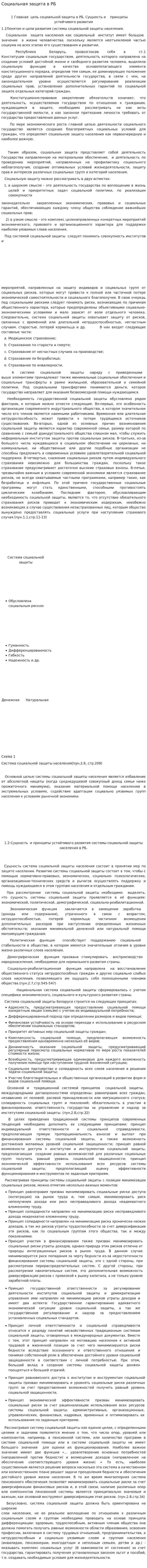 Социальная защита в РБ