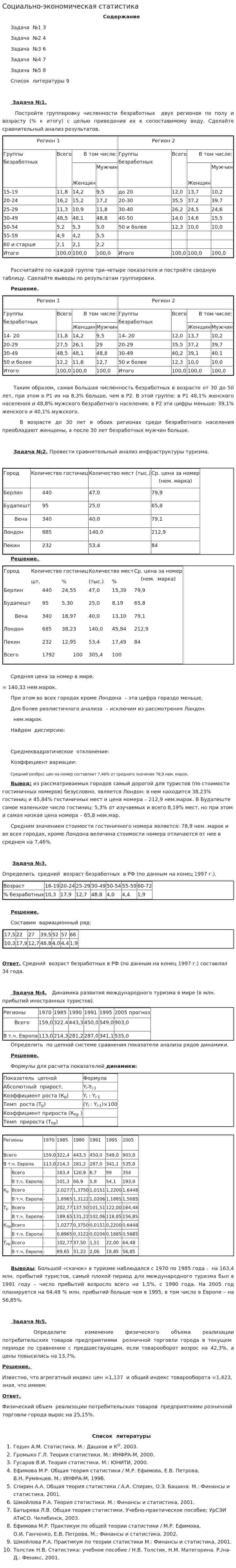 Социально-экономическая статистика. 6