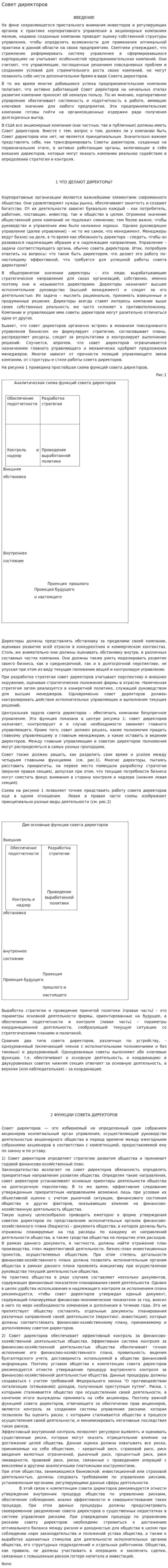 Совет директоров