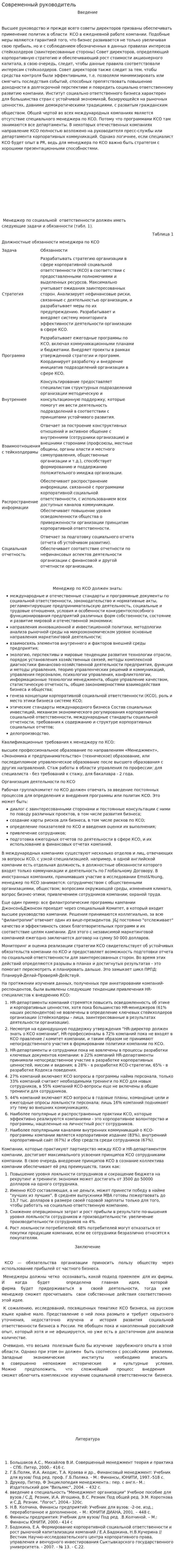 Современный руководитель