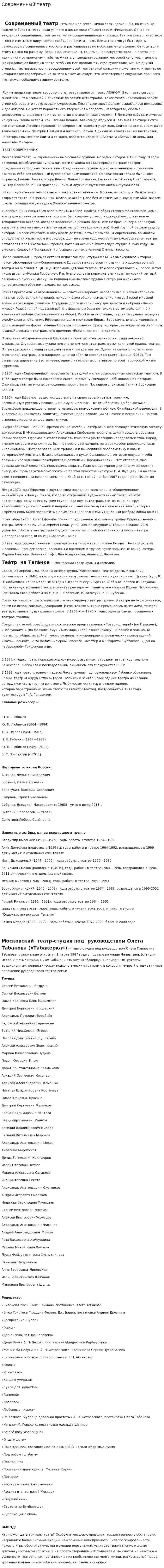 Современный театр