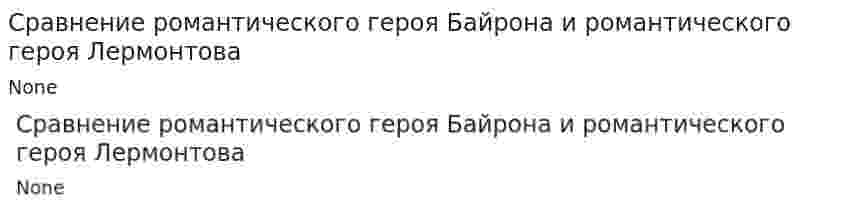 Сравнение романтического героя Байрона и романтического героя Лермонтова
