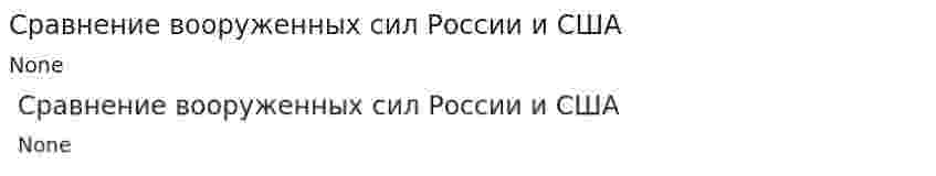 Сравнение вооруженных сил России и США
