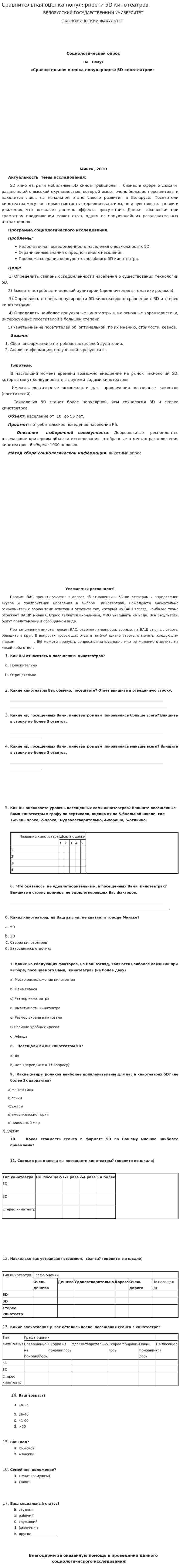 Сравнительная оценка популярности 5D кинотеатров